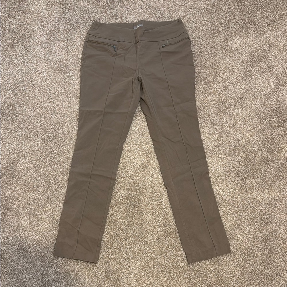 Brown Straight-Leg Pants